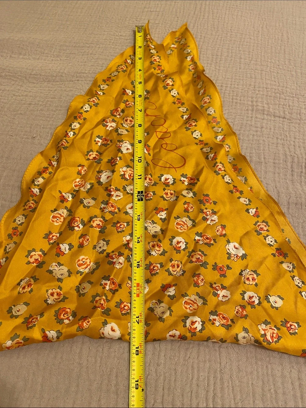 Coach Silk Yellow Floral Scarf - Lightweight Women’s Accessory